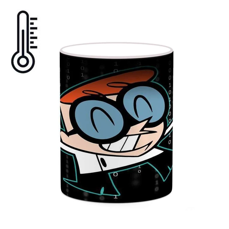 ماگ حرارتی کاکتی مدل کارتون Dexter's Laboratory کد mgh22459