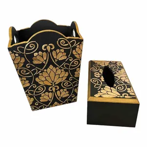 ست سطل و جای دستمال کاغذی  کد 17