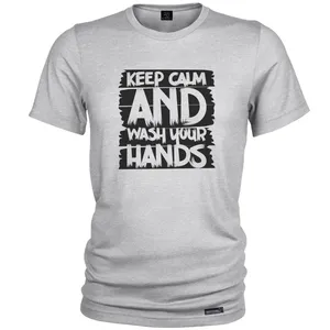 تی شرت آستین کوتاه مردانه 27 مدل Wash Your Hands کد MH1496