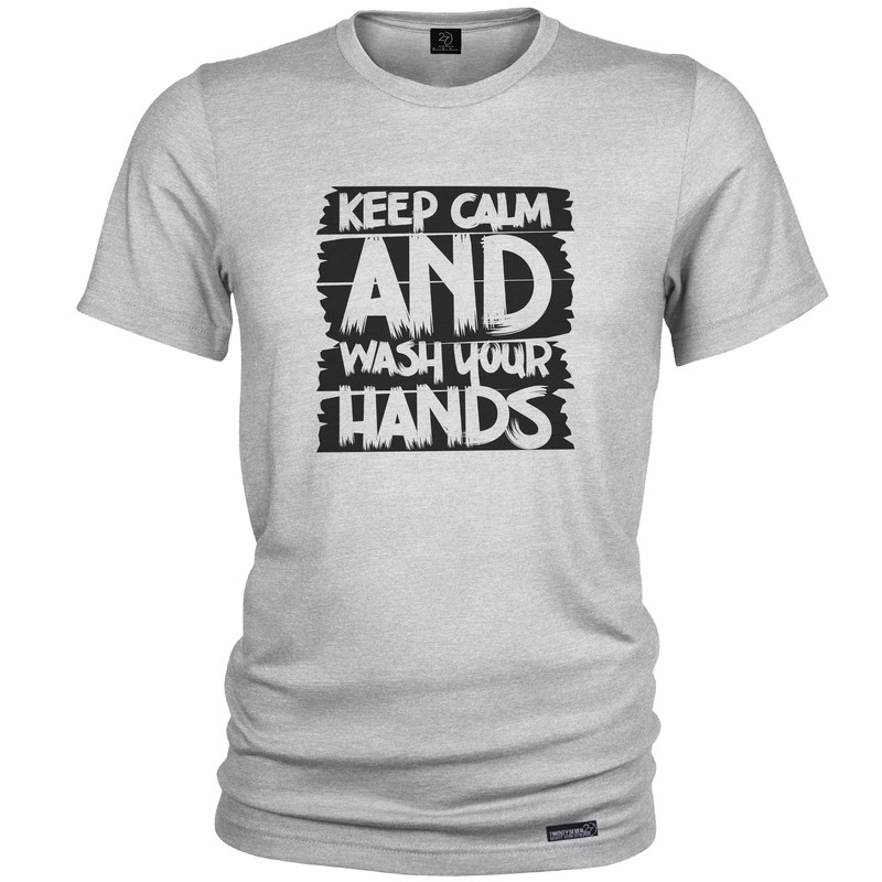 تی شرت آستین کوتاه مردانه 27 مدل Wash Your Hands کد MH1496