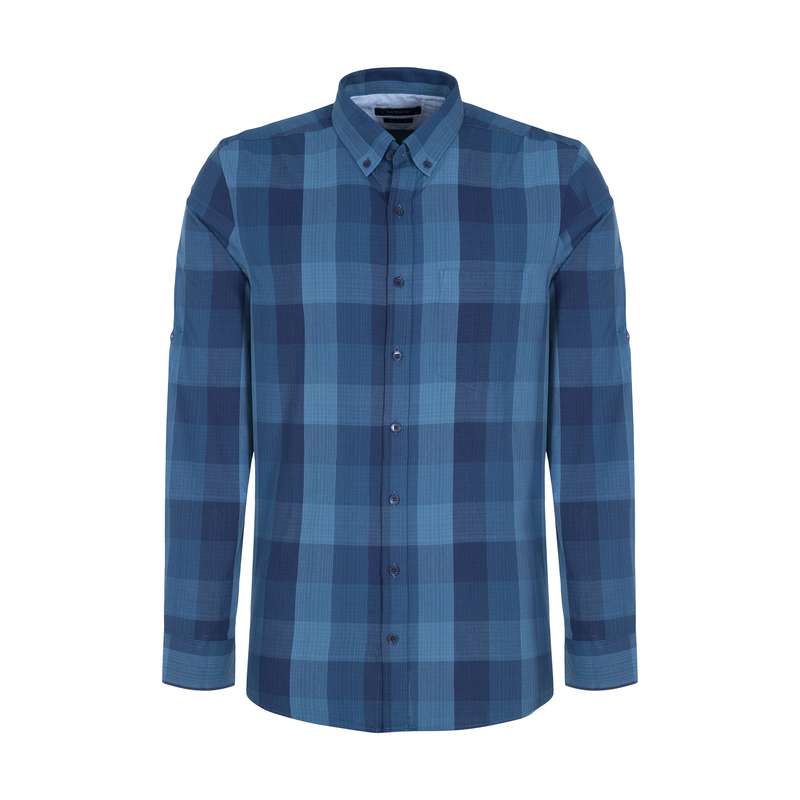 پیراهن مردانه ال سی وایکیکی مدل 0SQ210Z8-LNK-PETROLCHECKED