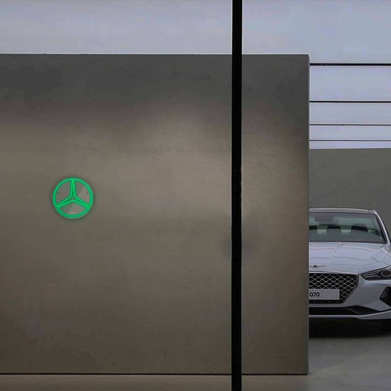 چراغ دیواری نئون دیزاین طرح Benz_GR