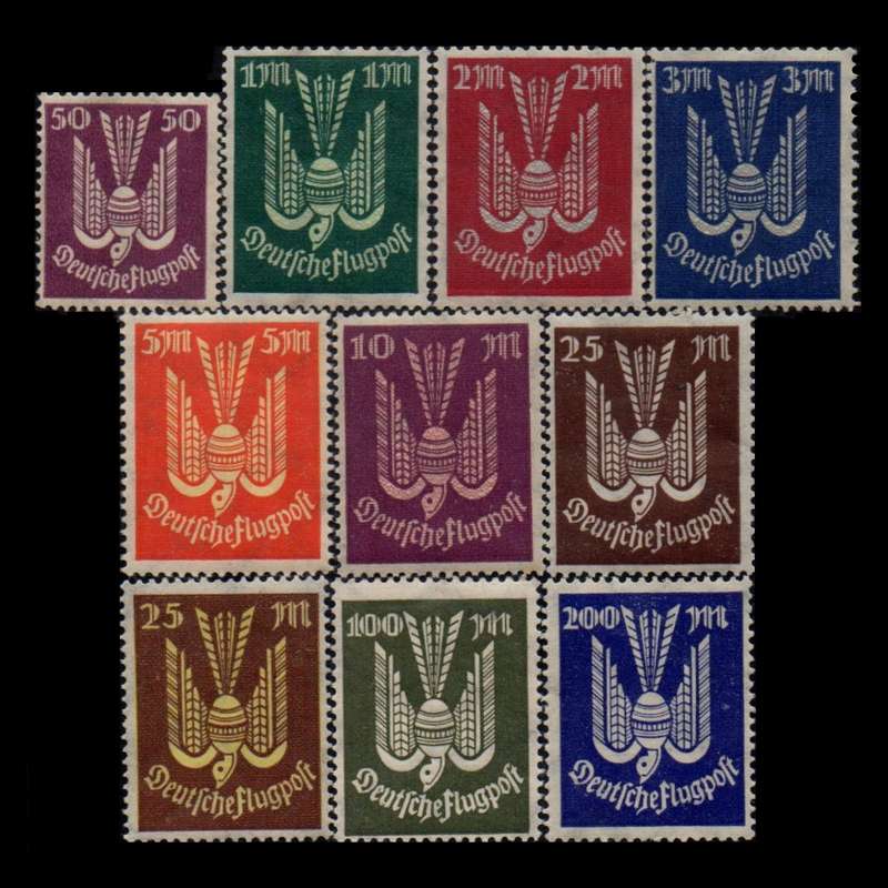 تمبر یادگاری مدل کشور آلمان تاریخی رایش مجموعه 10 عددی