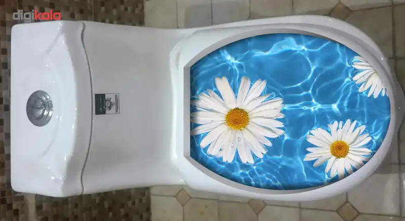 استیکر سرویس بهداشتی  ژیوار طرح گل های شناور