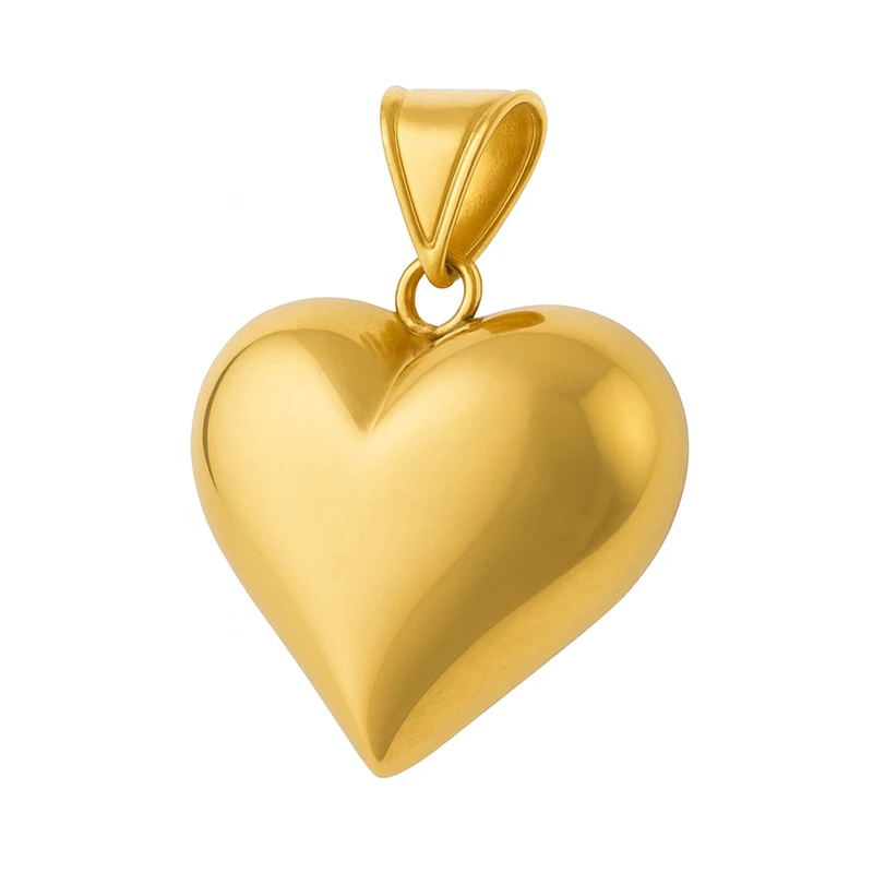 عکس شماره 7 : آویز گردنبند طلا 18 عیار زنانه مدوپد طرح قلب دامله