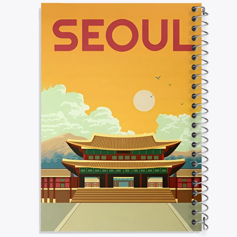 دفتر شطرنجی 50 برگ خندالو طرح سئول (Seoul) کد F6325