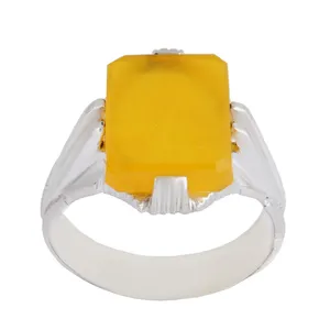 انگشتر نقره مردانه بازرگانی میلادی مدل عقیق شرف الشمس کد AM_2662