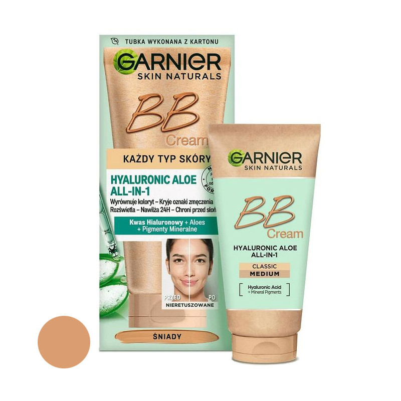 کرم پودر BB گارنیه مدل Hyaloronic Aloe All in One حجم 50 میلی لیتر کرم پودر BB گارنیه مدل Hyaloronic Aloe All in One حجم 50 میلی لیتر