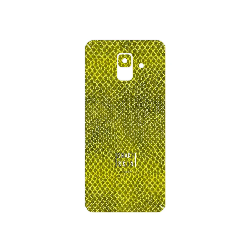برچسب پوششی ماهوت مدل Yellow Snake Skin مناسب برای گوشی موبایل سامسونگ Galaxy A6 2018