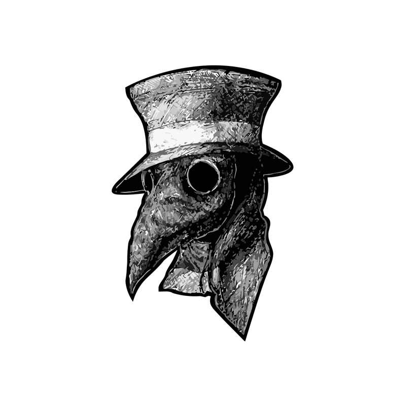 برچسب لپ تاپ پویا مارکت طرح دکتر طاعون کد 1964