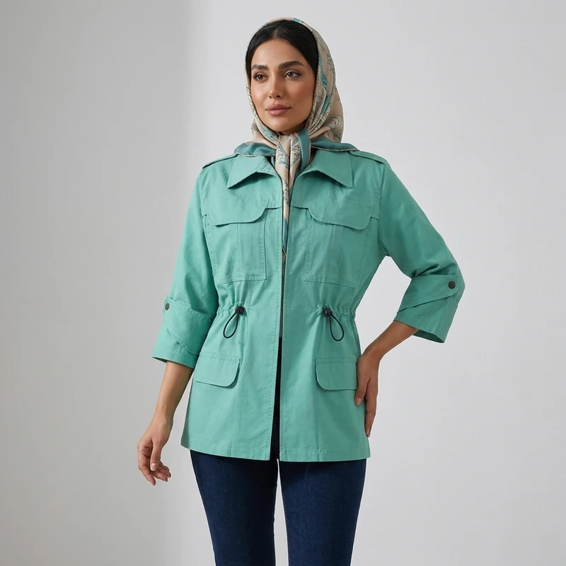 مانتو زنانه کمرگت کد ۱۳۰