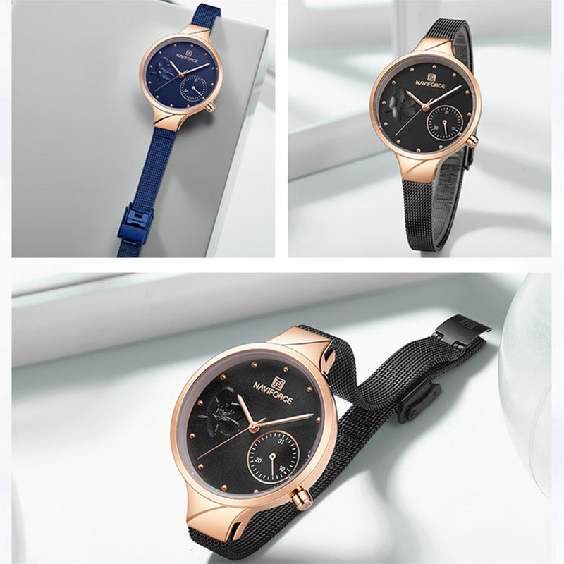 ساعت مچی عقربه ای زنانه نیوی فورس مدل N F 5001 S B B