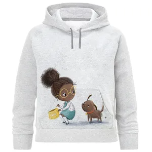 هودی دخترانه مدل دختر و سگ F909