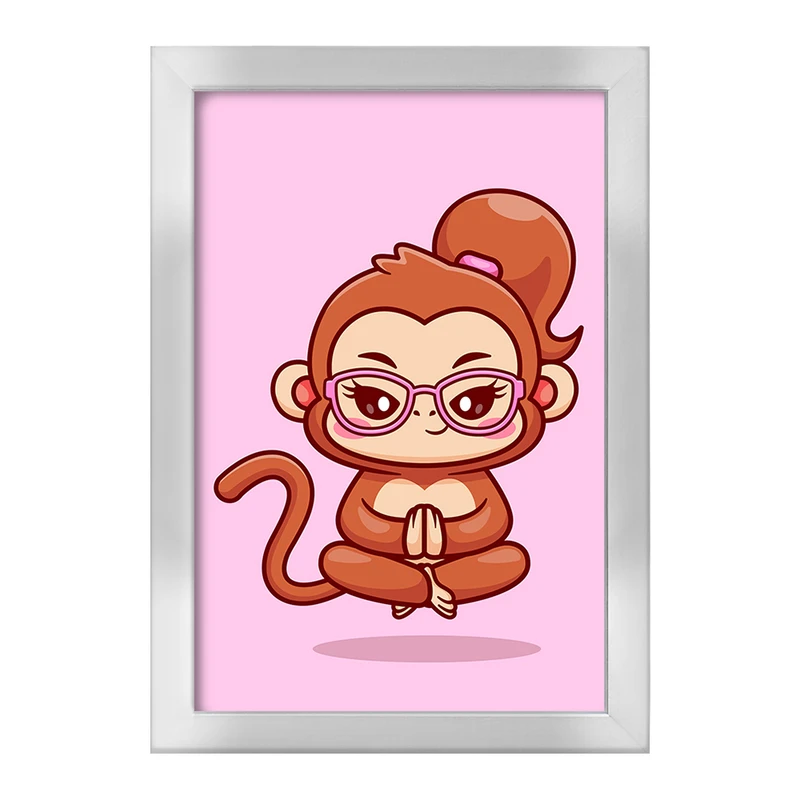 تابلو خندالو طرح حیوانات بامزه میمون کد 29446
