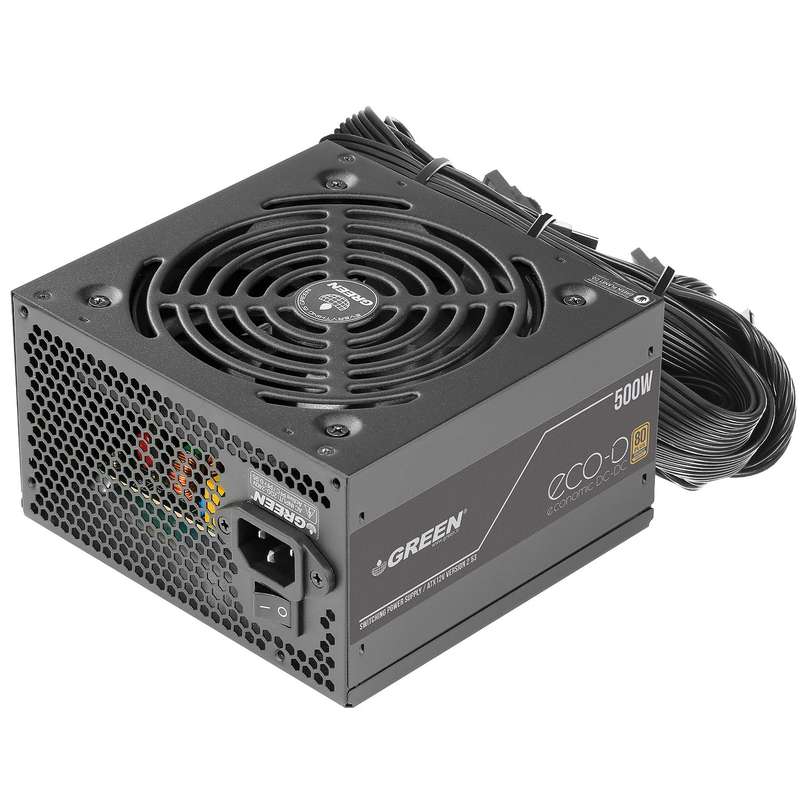 منبع تغذیه کامپیوتر 500W وات گرین مدل GP500A-ECO D منبع تغذیه کامپیوتر 500W وات گرین مدل GP500A-ECO D