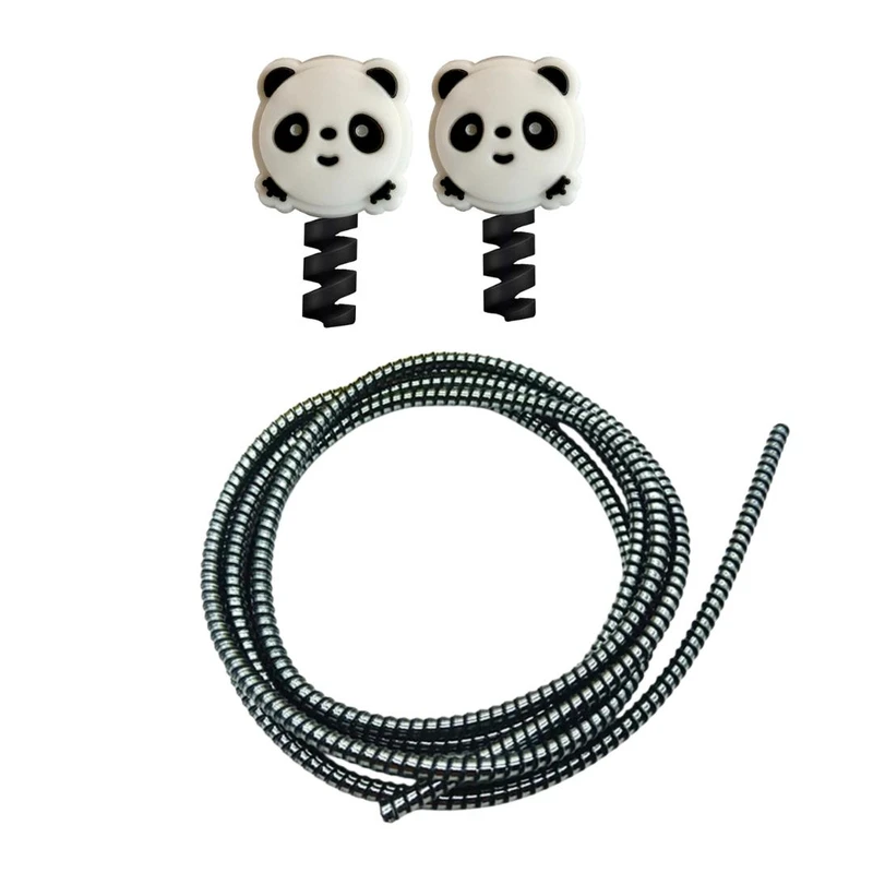 محافظ کابل شارژ و هندزفری مدل panda2 بسته‌ 3 عددی 
