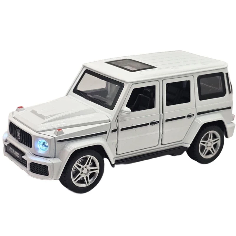ماکت ماشین ناب سل مدل بنز جی کلاس فلزی چراغدار موزیکال کد BENZ G- CLASS NAAB002 به همراه استند