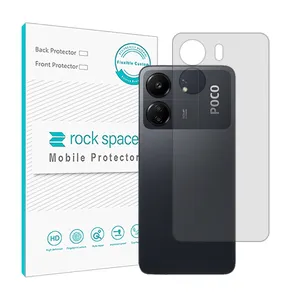 Transparent Rockspace HyGEL model back protector suitable for Xiaomi Poco C65 mobile phone