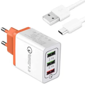 شارژر دیواری رومن مدل QC-03 به همراه کابل USB-C