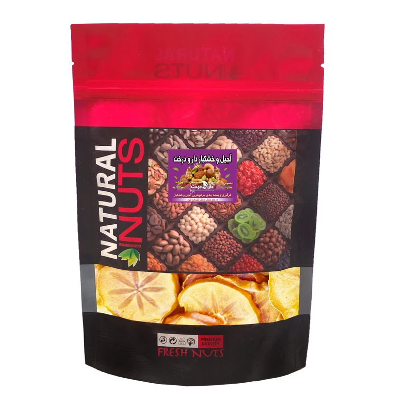 خرمالو خشک ورقه ای دارو درخت - 250 گرم