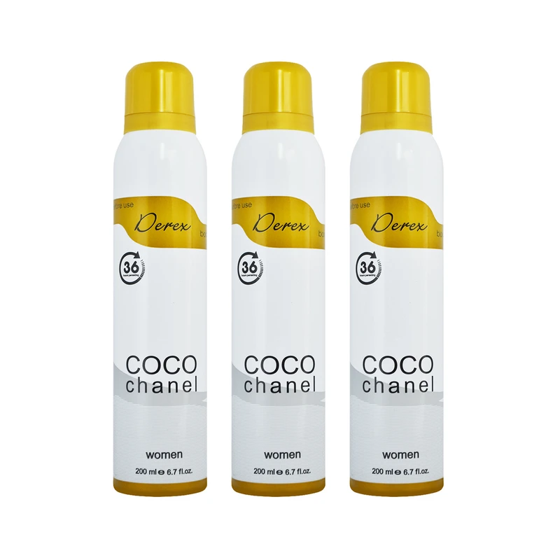  اسپری خوشبو کننده بدن زنانه دریکس مدل Coco chanel حجم 200 میلی لیتر مجموعه 3 عددی