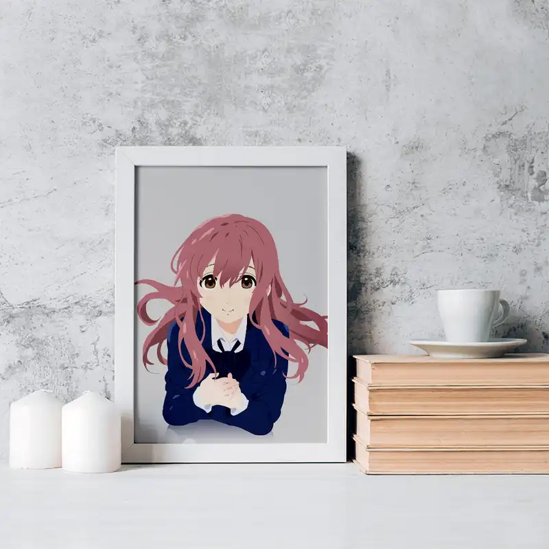 تابلو خندالو مدل شوکو نیشیمیا انیمه سایلنت ویس کد 15796