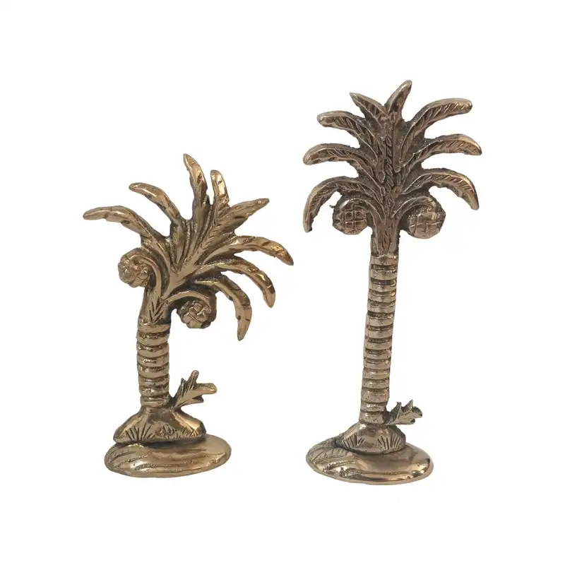 دکوری برنجی مدل نخل کد H-2048 بسته 2 عددی