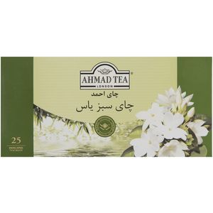 نقد و بررسی چای سبز کیسه ای احمد با طعم گل یاس بسته 25 عددی توسط خریداران