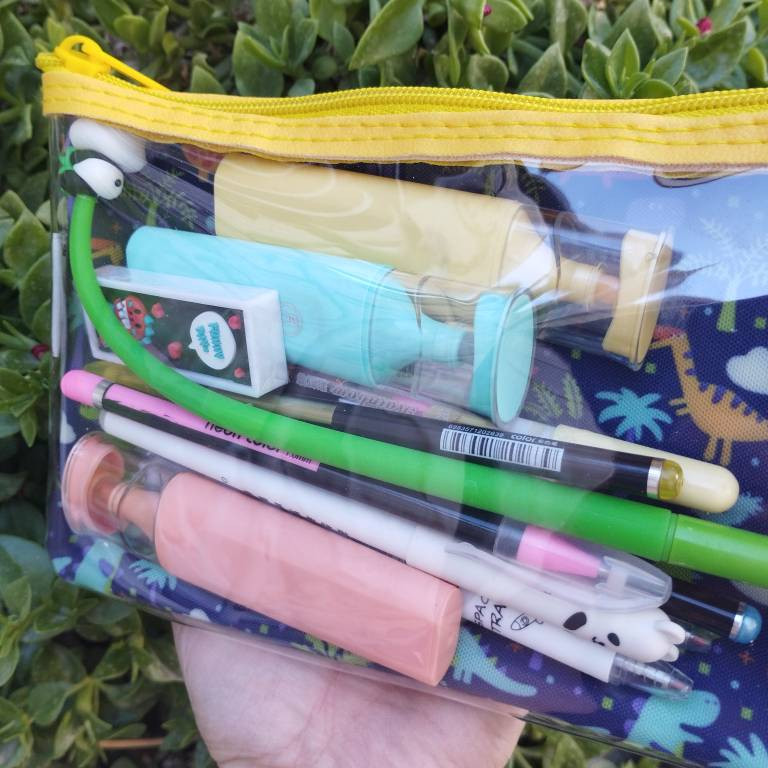 جامدادی پانی پو مدل شفاف طرح آکواریوم ژوراسیک