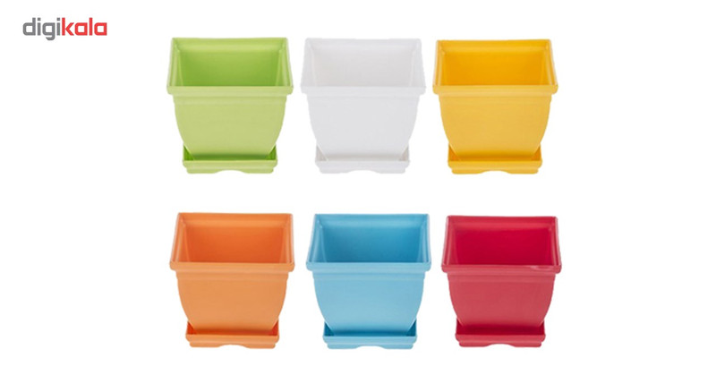 گلدان شهر آذین مدل 7008 مجموعه 6 عددی