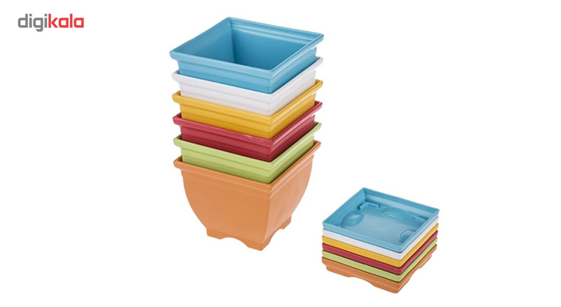 گلدان شهر آذین مدل 7008 مجموعه 6 عددی