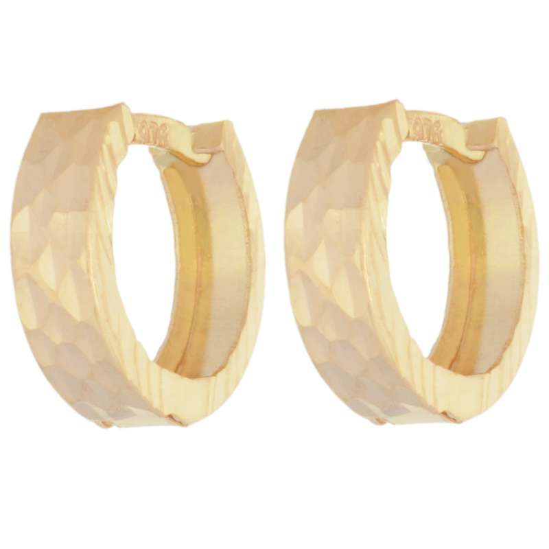 گوشواره طلا 18 عیار زنانه طلای مستجابی مدل حلقه ای کد 6702