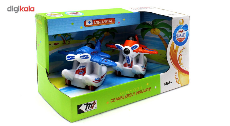 هواپیما تی ان تی مینیور مدل Mini Metal Airpalnes B - بسته دو عددی