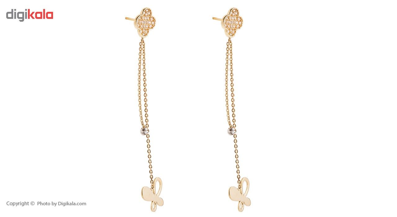 گوشواره طلا 18 عیار ماهک مدل ME0615 - مایا ماهک -  - 2