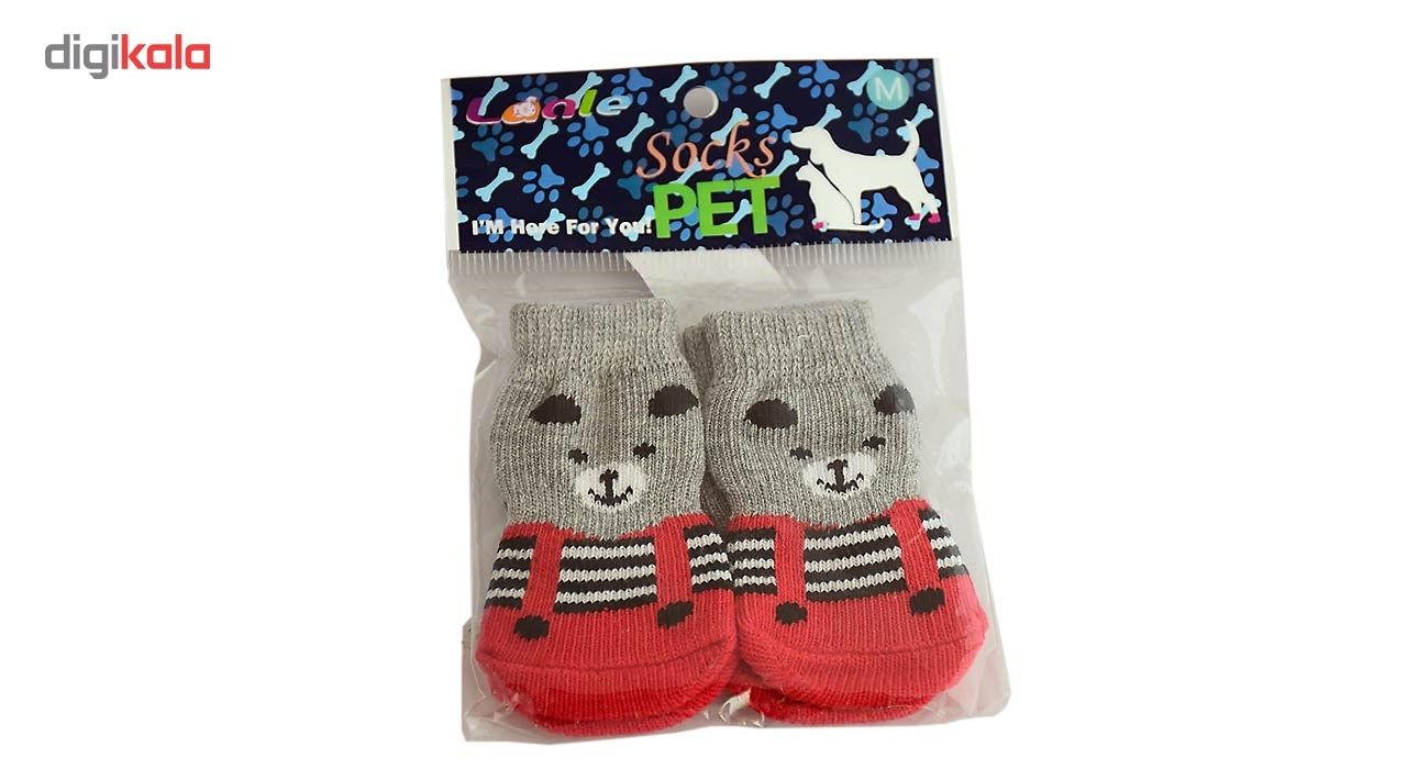 جوراب سگ مدل Anti-Slipping Socks for Dogs - دو جفت