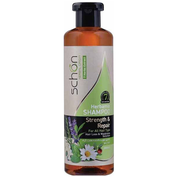 شامپو تقویت کننده مو شون مدل Herbamix حجم 300 میلی لیتر مجموعه 2 عددی شامپو تقویت کننده مو شون مدل Herbamix حجم 300 میلی لیتر مجموعه 2 عددی