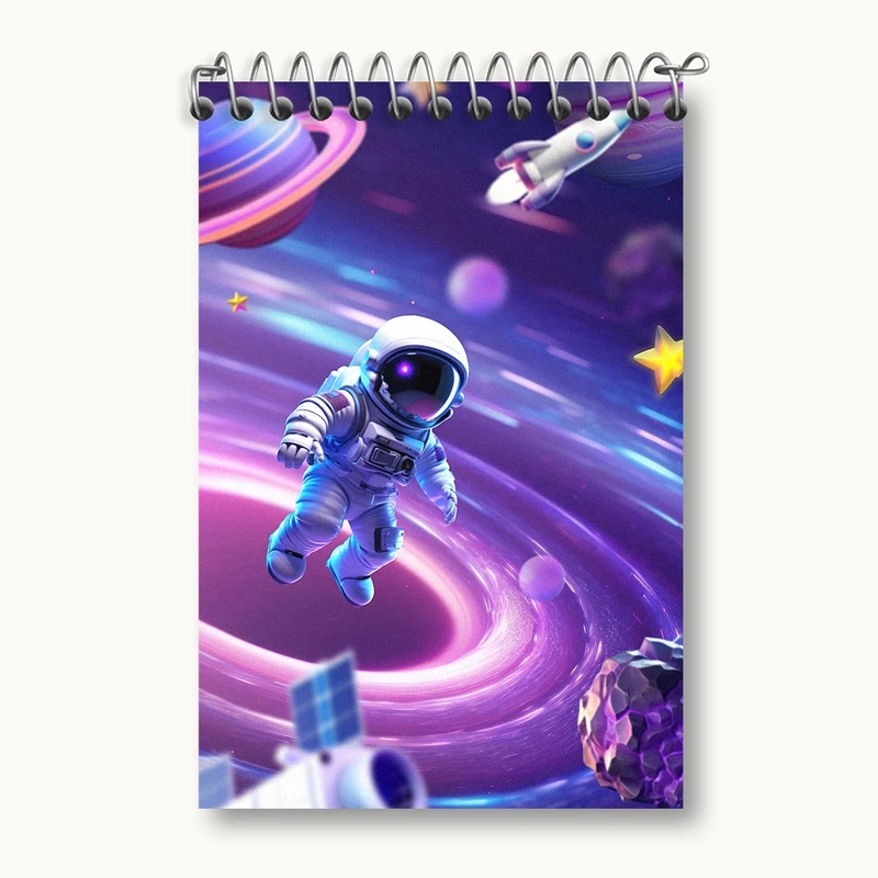 دفتر یادداشت 50 برگ خندالو مدل فضایی کد F2575