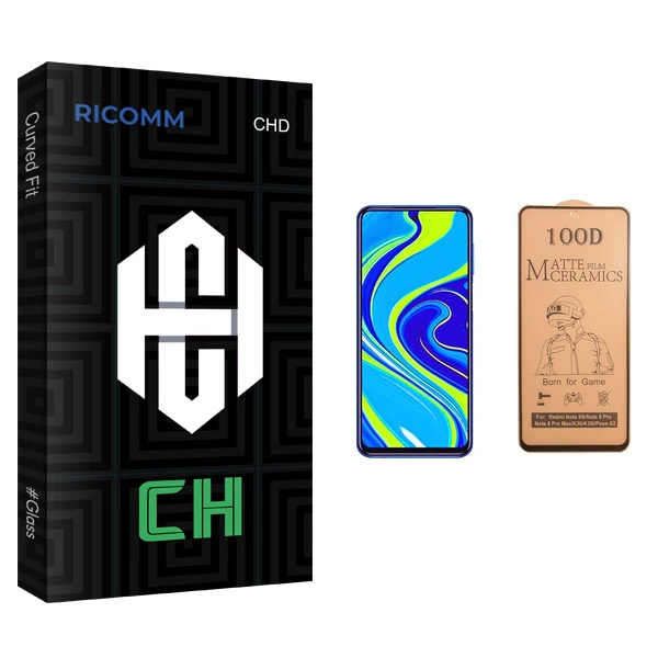 محافظ صفحه نمایش سرامیکی ریکام مدل CH glass مناسب برای گوشی موبایل شیائومی Redmi Note 9s