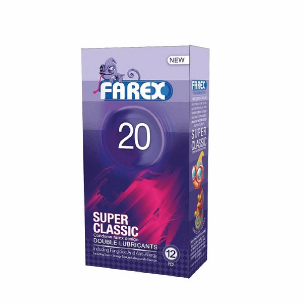 کاندوم فارکس مدل Super Classic 20 بسته 12 عددی