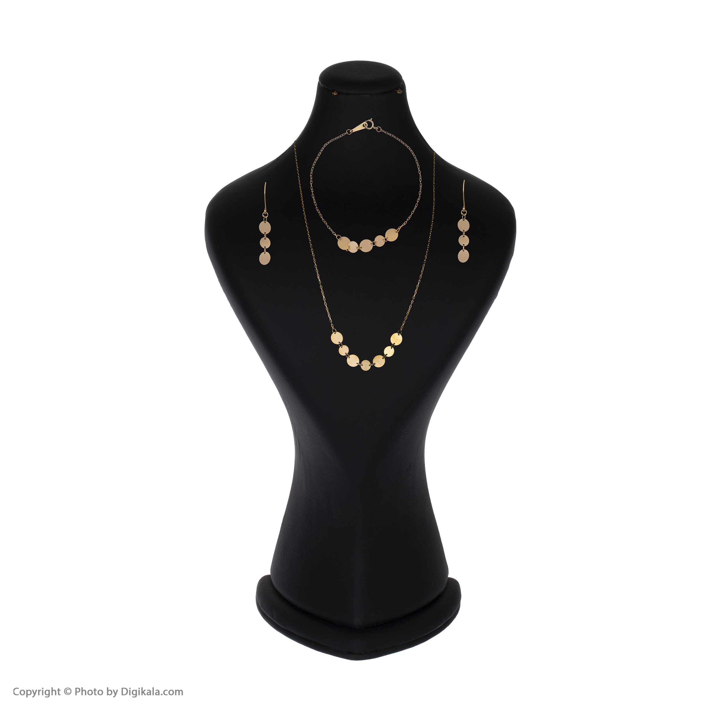 نیم ست طلا 18 عیار زنانه گالری یارطلا مدل پولک کد NS42