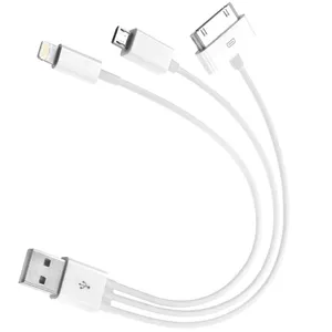 Three in One USB To microUSB And Lightning Cable 20cm