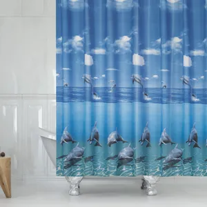 پرده حمام مدل Tropic-8852 سایز 180x200 سانتی متر
