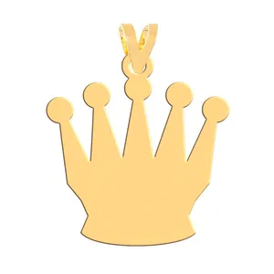 آویز گردنبند طلا 18 عیار زنانه فرشته مدل تاج   WNL-000653