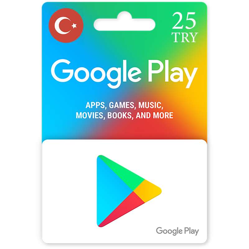 گیفت کارت 25 لیر گوگل پلی ترکیه