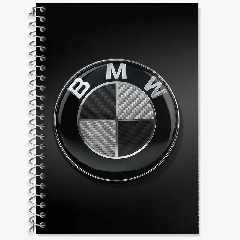 دفتر زبان 50 برگ خندالو مدل سه خط طرح بی ام دبلیو BMW کد 23636