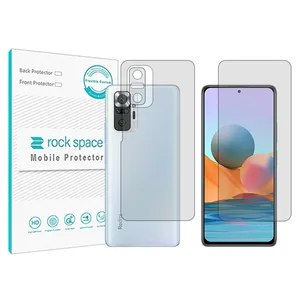 Rockspace transparent screen protector HyGEL model suitable for Xiaomi Redmi Note 10 Pro Japan mobile phone with back protector