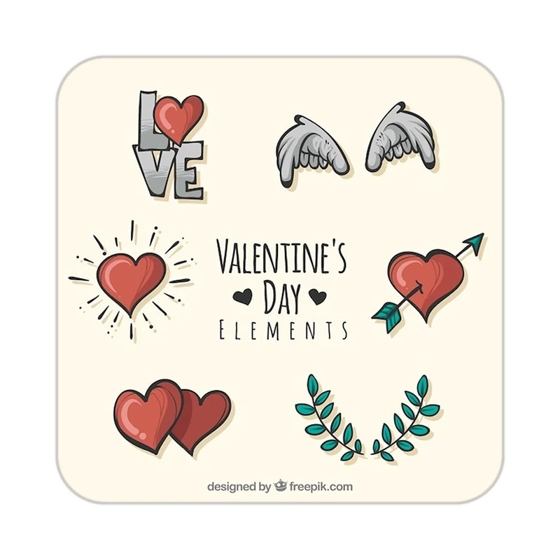 زیر لیوانی کاکتی طرح عاشقانه مدل mp38093