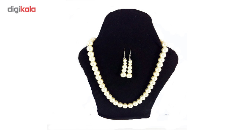 نیم ست گردنبند و گوشواره مروارید مودی سف مدل 6163