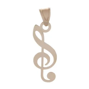 آویز گردنبند طلا 18 عیار زنانه قیراط طرح نت موسیقی کد GH3849