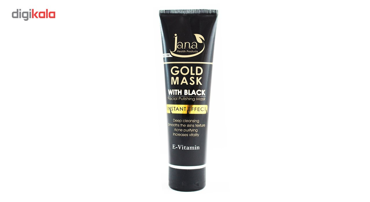 ماسک صورت جانا مدل Gold With Black حجم 100 میلی‌لیتر